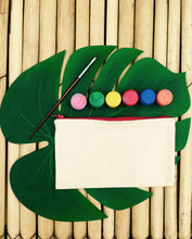 Load image into Gallery viewer, DIY Stationary Pouch Kit with a pack of Fabric Paints | Colour-it-Yourself