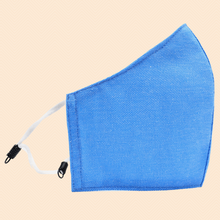 Load image into Gallery viewer, Sky Blue Colour | Conical Protective Face Cover with a Pocket, Adjustable Ear Loops and Nose Wire