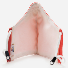 Load image into Gallery viewer, Red Colour | Conical Protective Face Cover with a Pocket, Adjustable Ear Loops and Nose Wire