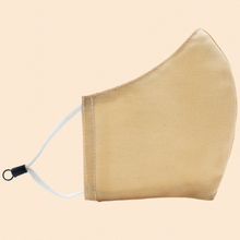 Load image into Gallery viewer, Beige Colour | Conical Protective Face Cover with a Pocket, Adjustable Ear Loops and Nose Wire