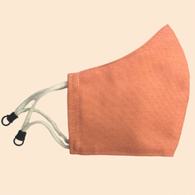 Load image into Gallery viewer, Peach Colour | Conical Protective Face Cover with a Pocket, Adjustable Ear Loops and Nose Wire