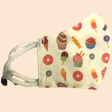 Load image into Gallery viewer, Candy Theme | Conical Protective Face Cover with a Pocket, Adjustable Ear Loops and Nose Wire