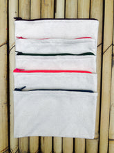 Load image into Gallery viewer, Blank Canvas Pouch with Zip Closure Set of 5: Colour-it-Yourself, Decoupage, Corporate Branding