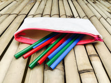 Load image into Gallery viewer, Blank Canvas Pouch with Zip Closure Set of 5: Colour-it-Yourself, Decoupage, Corporate Branding