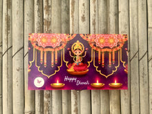 Load image into Gallery viewer, Diwali Themed Chocolates in a Wooden Box: Set of 3 Assorted Designs