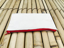 Load image into Gallery viewer, Blank Canvas Pouch with Zip Closure Set of 5: Colour-it-Yourself, Decoupage, Corporate Branding