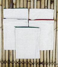 Load image into Gallery viewer, Blank Multi-Purpose Large Canvas Pouch with Zip Closure Set of 5: Colour-it-Yourself, Decoupage