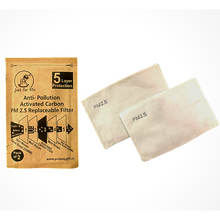 Load image into Gallery viewer, 2 Pieces 5 Layers Activated Carbon PM2.5 Replaceable Filter for Added Protection. It can fit all our masks