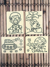 Load image into Gallery viewer, DIY Sand Art Kit: Set for 4 Cards and Coloured Sand in a Pouch