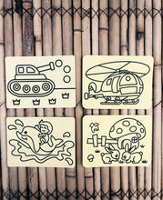 Load image into Gallery viewer, DIY Sand Art Kit: Set for 4 Cards and Coloured Sand in a Pouch