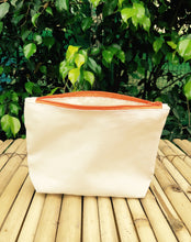 Load image into Gallery viewer, Blank Canvas Travel Pouch with Zip Closure: Colour-it-Yourself, Decoupage, Corporate Branding