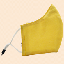 Load image into Gallery viewer, Yellow Colour | Conical Protective Face Cover with a Pocket, Adjustable Ear Loops and Nose Wire
