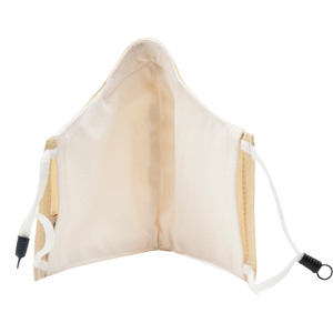 Beige Colour | Conical Protective Face Cover with a Pocket, Adjustable Ear Loops and Nose Wire