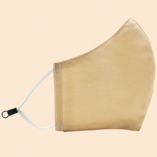 Load image into Gallery viewer, Beige Colour | Conical Protective Face Cover with a Pocket, Adjustable Ear Loops and Nose Wire
