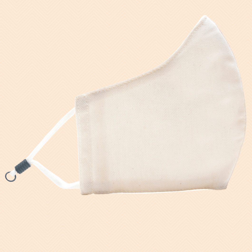 White Colour | Conical Protective Face Cover with a Pocket, Adjustable Ear Loops and Nose Wire