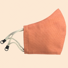 Load image into Gallery viewer, Peach Colour | Conical Protective Face Cover with a Pocket, Adjustable Ear Loops and Nose Wire
