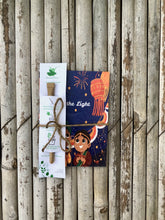 Load image into Gallery viewer, Diwali Themed Plantable Diary &quot;Be The Light&quot; and Plantable Paper Pen Combo: Set of 5
