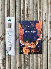 Load image into Gallery viewer, Diwali Themed Plantable Diary &quot;Be The Light&quot; and Plantable Paper Pen Combo: Set of 5

