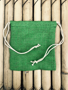 Jute Potli Green | Set for 5 | For Gift Packaging, DIY Crafting