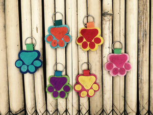 Paw Shaped Keychains or Bag Hangings: Set of 6 | Birthday Gift, Piniata Filler