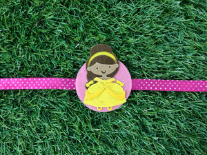 Princess in Yellow | Handmade Magnetic Felt Rakhi