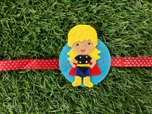 Load image into Gallery viewer, Super Boy | Handmade Magnetic Felt Rakhi
