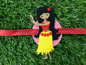 Hawaiian Girl | Handmade Magnetic Felt Rakhi