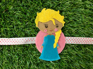 Snow Princess in Blue | Handmade Magnetic Felt Rakhi