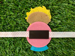 Snow Princess in Blue | Handmade Magnetic Felt Rakhi