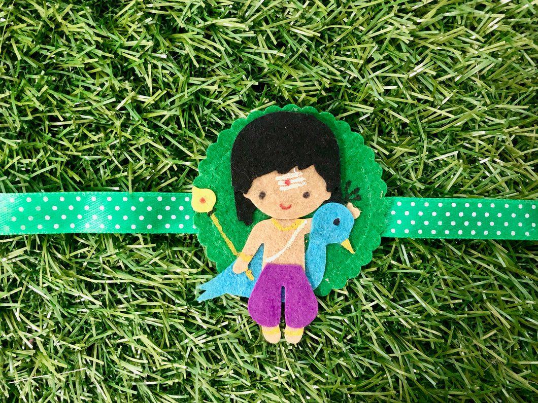 Lord Murugan | Handmade Magnetic Felt Rakhi