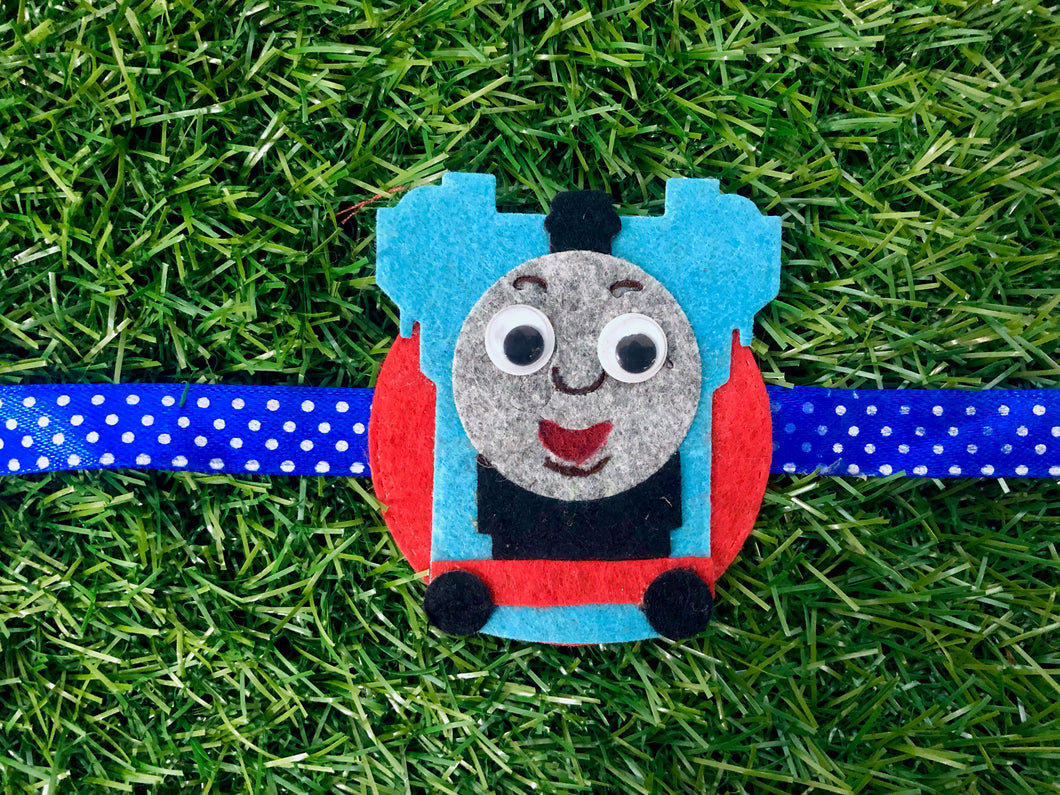 Blue Train | Handmade Magnetic Felt Rakhi