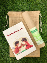 Load image into Gallery viewer, Rakhi themed Plantable Diary +5 Plantable Pens in a Jute Bag
