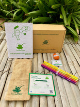 Load image into Gallery viewer, Brown Box Collection: 5 Seed Paper Pencils + 1 Seed Diary + 1 Seed ball
