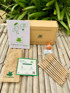 Brown Box Collection: 10 Seed Paper Pens + 1 Seed Diary + 1 Seed ball