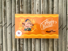 Load image into Gallery viewer, Diwali Themed Chocolates in a Wooden Box: Set of 3 Assorted Designs
