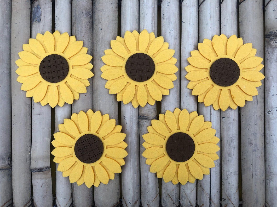 Felt Flowers | Set of 5 | DIY Crafting, Gift Packing and Decoration