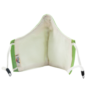 Light Green Colour | Conical Protective Face Cover with a Pocket, Adjustable Ear Loops and Nose Wire