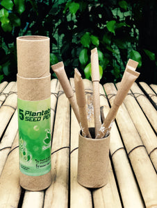 Sow and Grow 5 Plantable Seed Paper Pens in a Re-usable Box