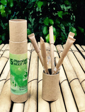 Load image into Gallery viewer, Jute Bag Collection: 1 Plantable Diary and 5 Plantable Paper Pens in a Re-usable Stationary Box
