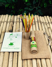 Load image into Gallery viewer, Jute Bag Collection: 1 Plantable Diary and 12 Plantable Pencil Combo in a Re-usable Stationary Box
