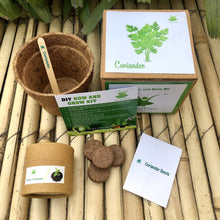 Load image into Gallery viewer, Sow and Grow DIY Gardening Kit of Coriander / Dhaniya (Grow it Yourself Herb Kit)
