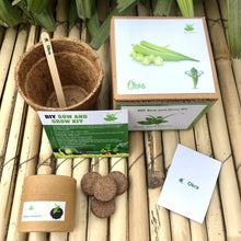 Load image into Gallery viewer, Sow and Grow DIY Gardening Kit of Okra / Ladyfinger / Bhindi (Grow it Yourself Vegetable Kit)
