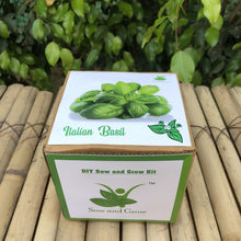 Load image into Gallery viewer, Sow and Grow DIY Gardening Kit of Italian Basil Genovese (Grow it Yourself Herb Kit)
