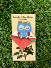 Load image into Gallery viewer, Owl on a Branch :Kids 3-in-1 Bookmark Plantable Rakhi
