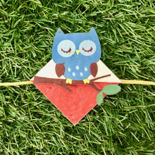 Load image into Gallery viewer, Owl on a Branch :Kids 3-in-1 Bookmark Plantable Rakhi
