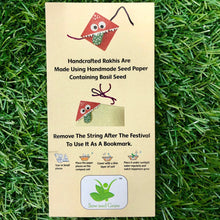 Load image into Gallery viewer, Cute Monster :Kids 3-in-1 Bookmark Plantable Rakhi

