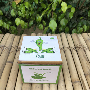 Sow and Grow DIY Gardening Kit of Chilli (Grow it Yourself Vegetable Kit)