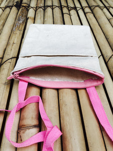 Blank Canvas Sling Bag with Zip Closure: Colour-it-Yourself, Decoupage, Corporate Branding