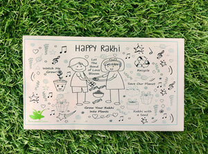 Tiger :Kids 3-in-1 Bookmark Plantable Rakhi