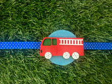Load image into Gallery viewer, Fire Truck | Handmade Magnetic Felt Rakhi

